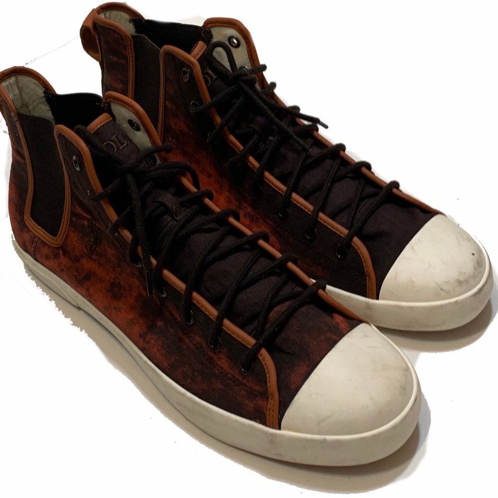 Polo Ralph Lauren Brown and Black High-Top Sneakers